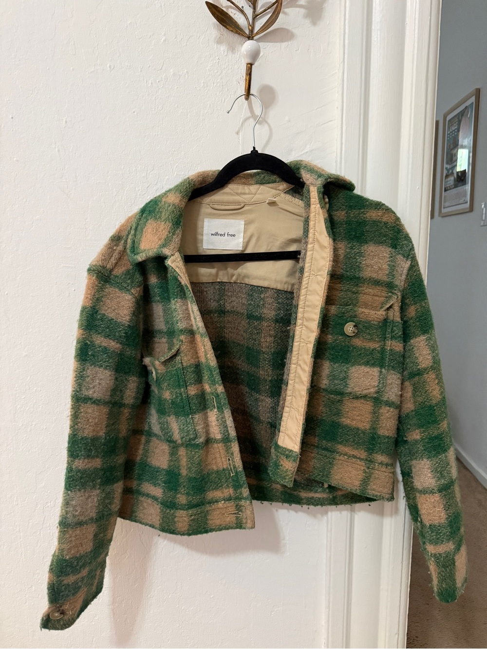 Wilfred Green & Tan Plaid Short Jacket